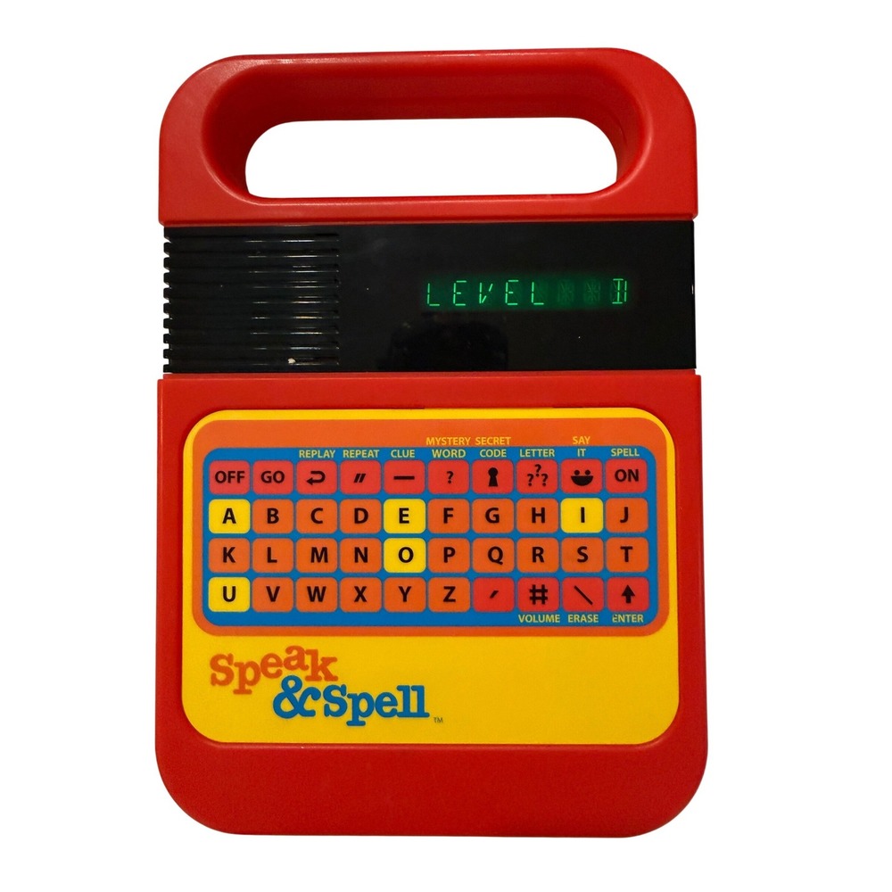 Basic Fun Speak &‎ Spell Electronic Retro Educational Toy Red Kahootz WORKS